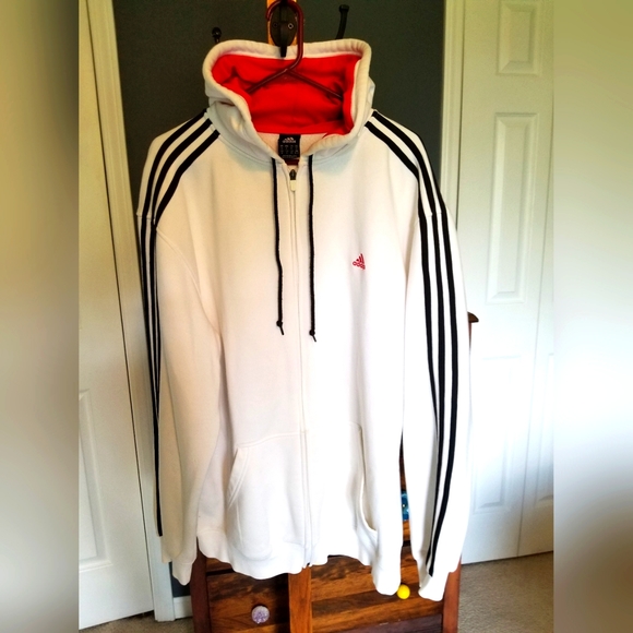 Men's Authentic Adidas Tre-Fold logo Zip Jacket - Picture 1 of 4